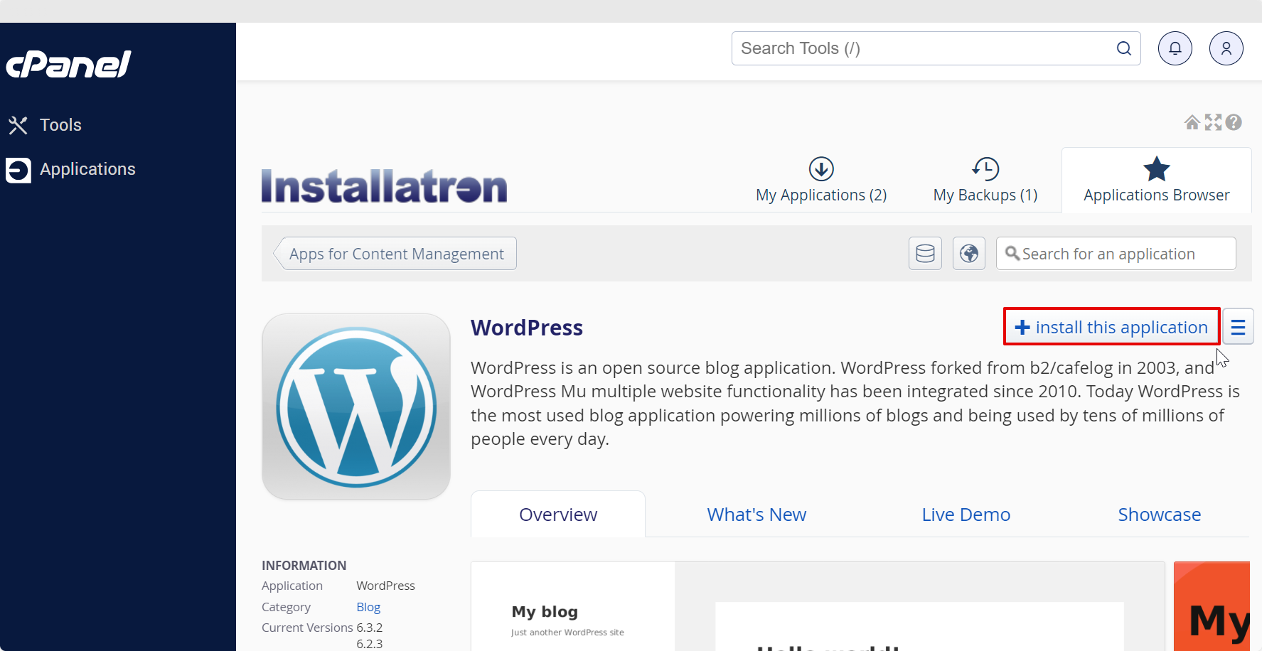 How To Install Wordpress Using Installatron In Cpanel