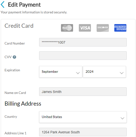 Web.com—How Do I Manage My Payment Methods? · Web.com Support