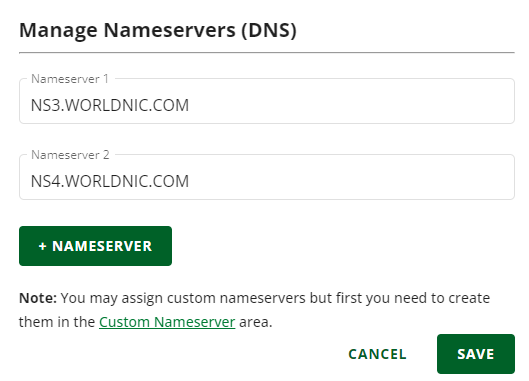Change Nameservers at NetworkSolutions 3 Image of Updating Nameservers
