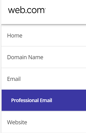 Email in the Account Manager navigation menu