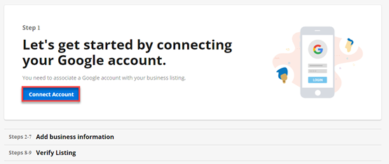 Image showing Connect Google - Connect Account