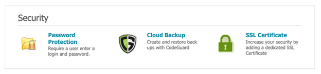 Image of the Cloud Backup link in Account Manager