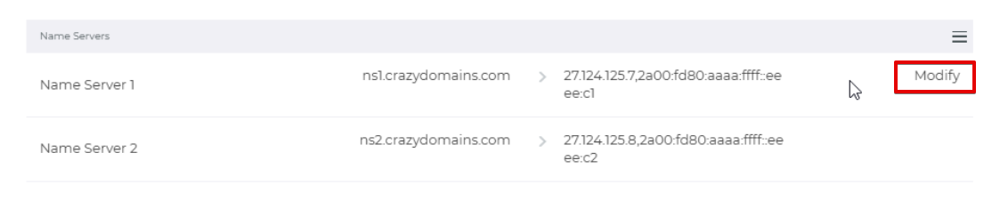 name-server-modify