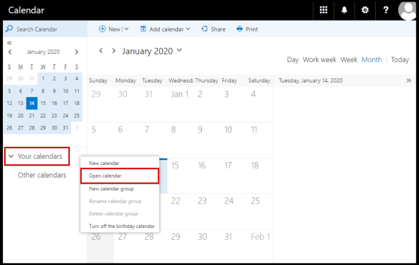 How To Open Calendar on Outlook