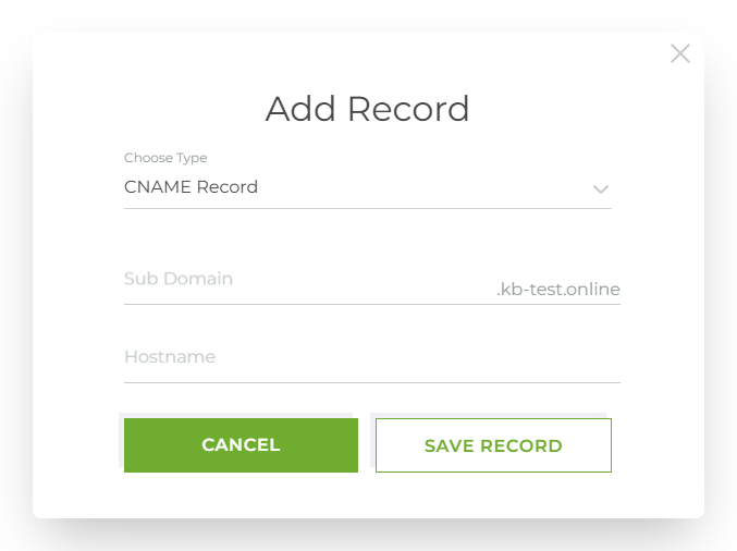 Screenshot of CD Email Hosting Google Workspace CNAME in Account Manager