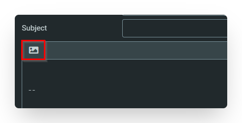 Screenshot of CD Webmail Image Icon in Compose Email Page