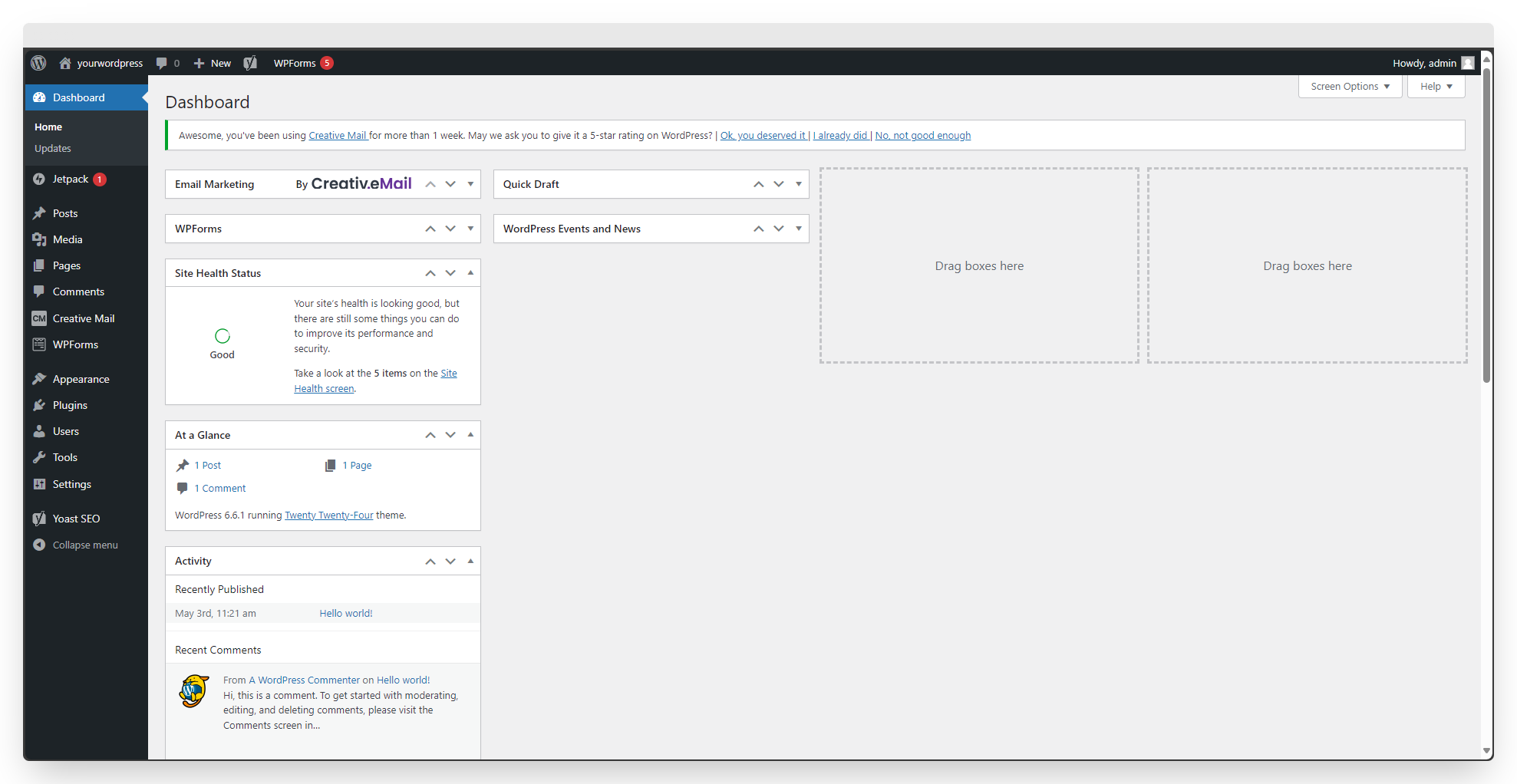 Accessing the WordPress Admin Dashboard