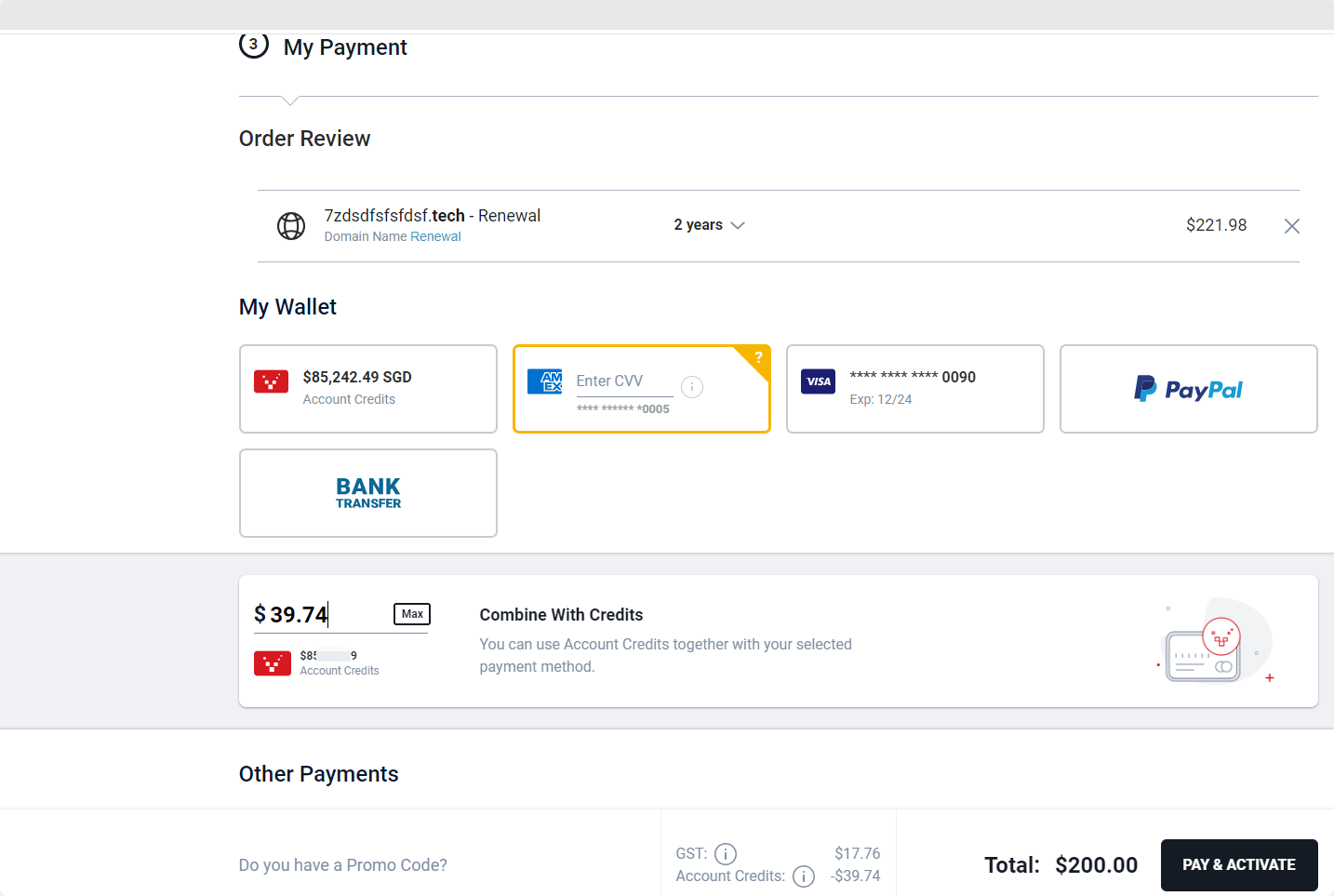 How To Combine Account Credit With Another Payment Method During Checkout