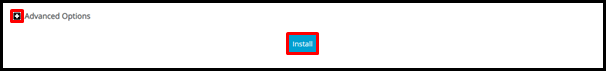 Screenshot of VD WordPress PrestaShop Advanced Option Install Button