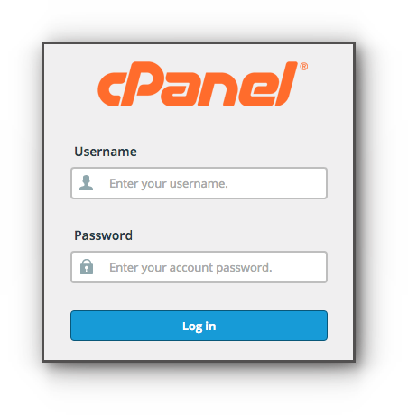 Screenshot of VD cPanel Login Page
