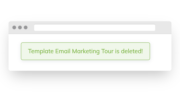 Message Shows Vodien Email Marketing Template is Deleted