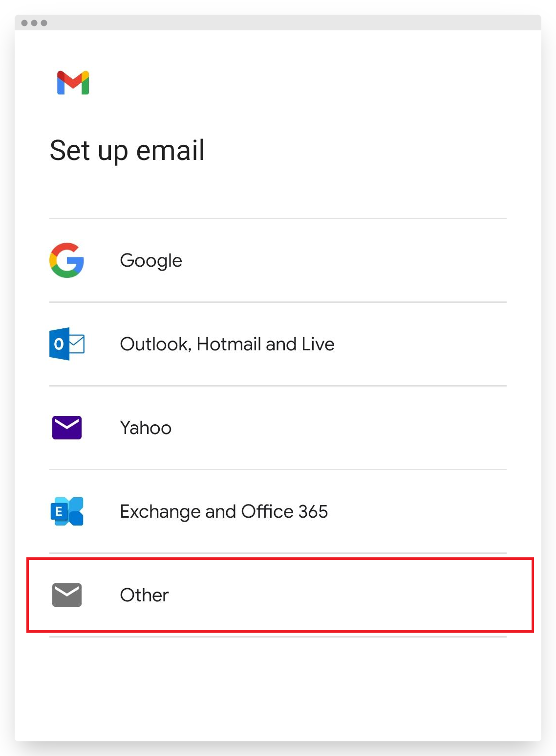 Screenshot of VD Titan Setup on Android Gmail App Other Option