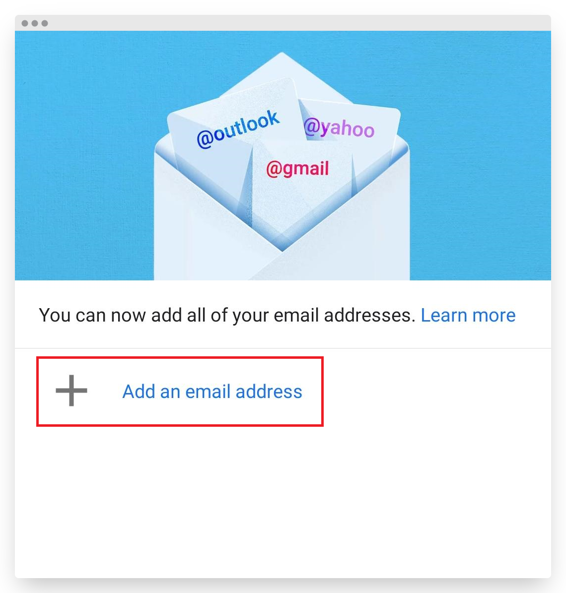 Screenshot of VD Titan Setup on Android Gmail Add Email Address Button