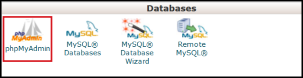 phpmyadmin via vodien cpanel