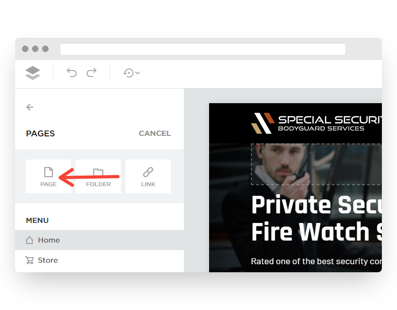 Screenshot of VD Website Builder Pages Page Icon