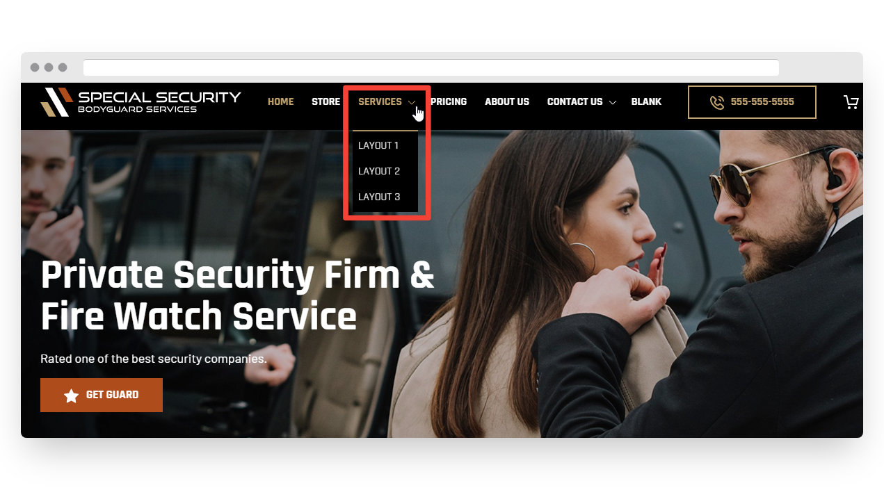 Screenshot of VD Website Builder Pages on Actual Webiste