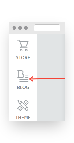 Screenshot of VD Website Builder Interface Blog Button