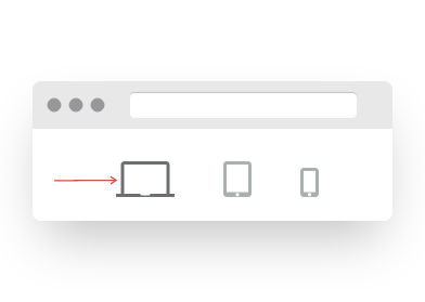 Screenshot of VD Website Builder Interface Laptop Preview Button