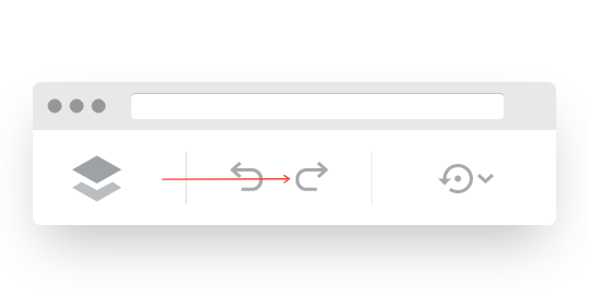 Screenshot of VD Website Builder Interface Redo Button