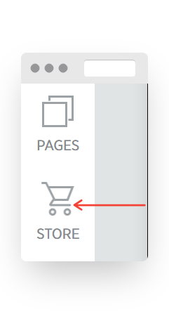 Screenshot of VD Website Builder Interface Store Button