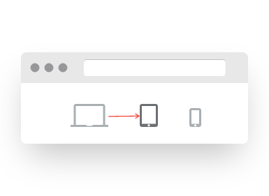 Screenshot of VD Website Builder Interface Tablet Preview Button
