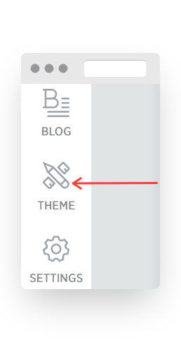 Screenshot of VD Website Builder Interface Theme Button