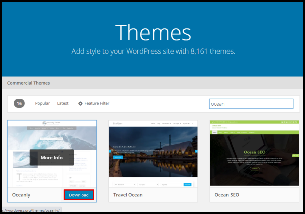 Screenshot of VD WordPress Themes Download Button