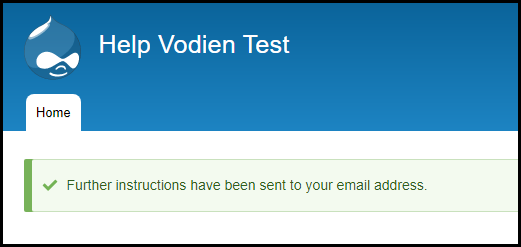 Screenshot of VD WordPress Drupal Changes Instructions Sent to Email Prompt