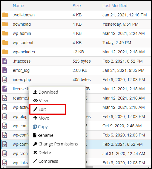 Screenshot of VD WordPress Security Keys and Salts wpconfig Edit Option