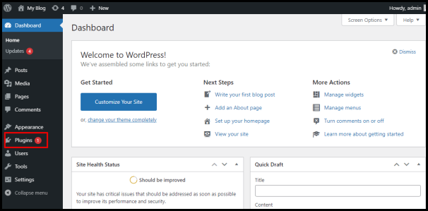 Screenshot of VD WordPress Plugins Menu